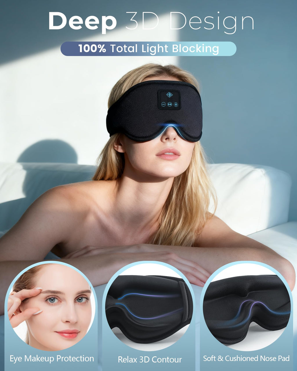 Bluetooth Sleep Mask Headphones M26818