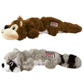 2 Pack Stuffing-Free Plush Dog Toy with Knotted Ropes & Squeaker F855