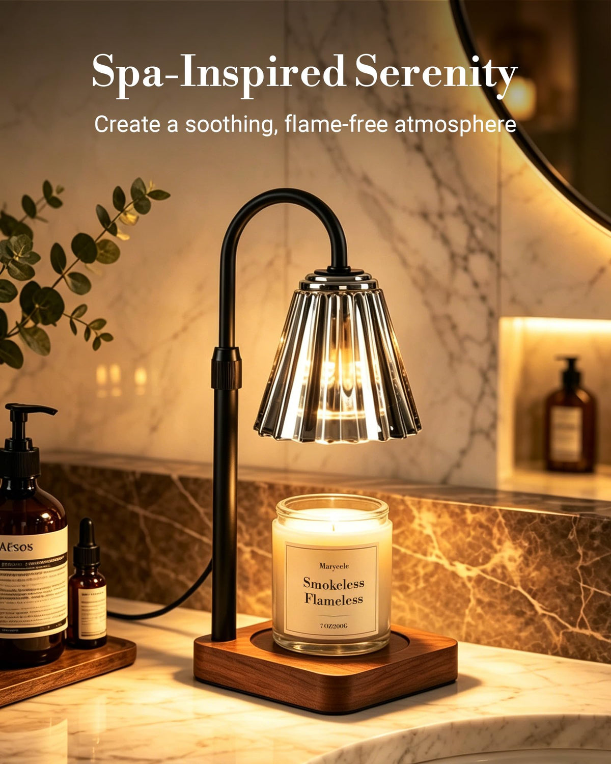 Vintage Candle Warmer Lamp with Timer Dimmer J49771