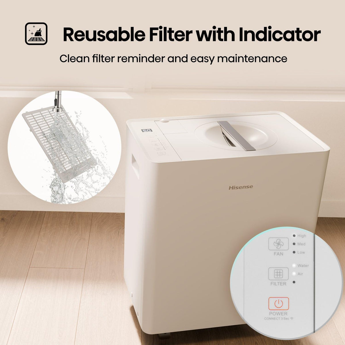 50-Pint Portable Dehumidifier with Built-In Pump C4378