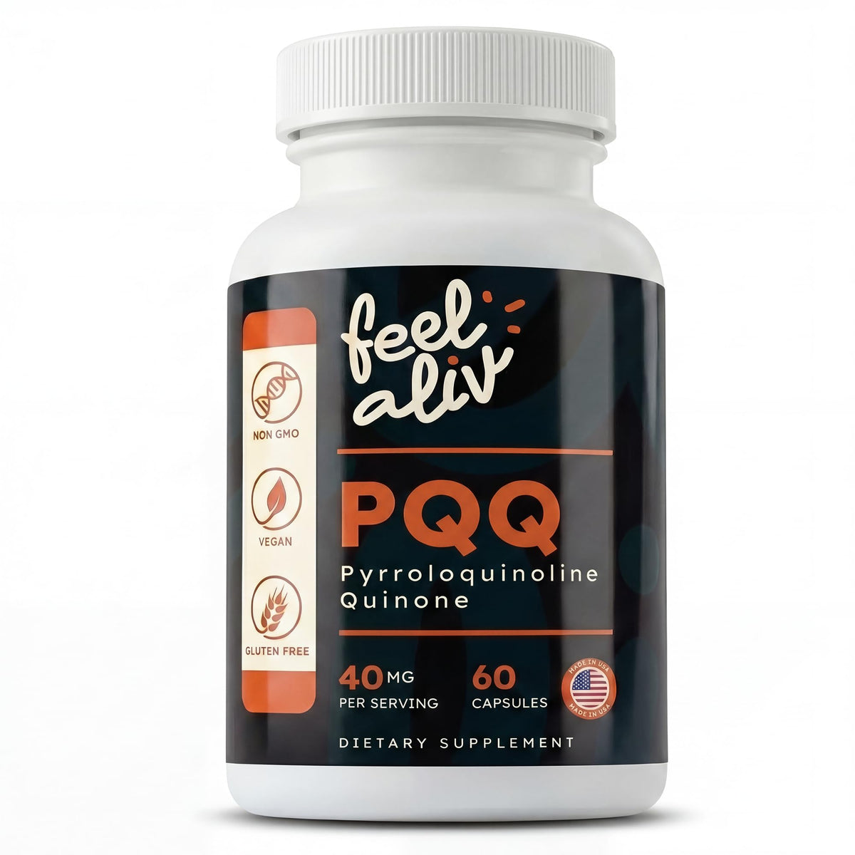 PQQ Supplement 40mg Vegan 60 Capsules T794