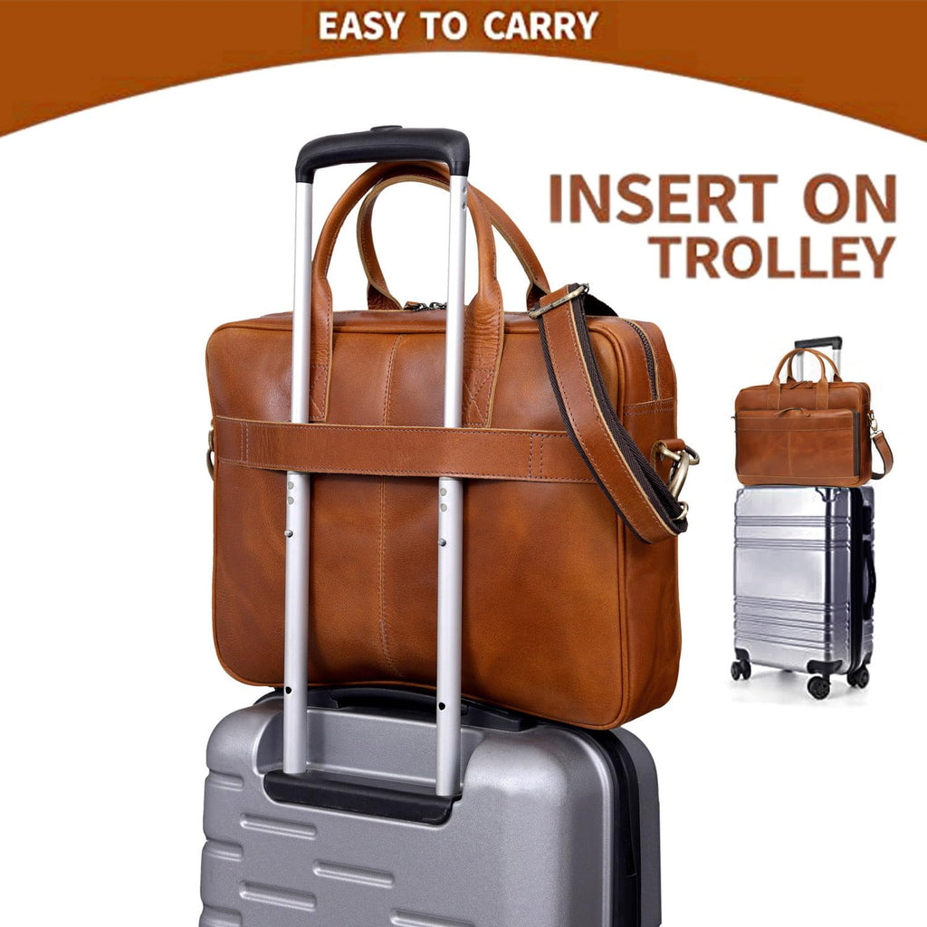Leather Briefcase Bag P733