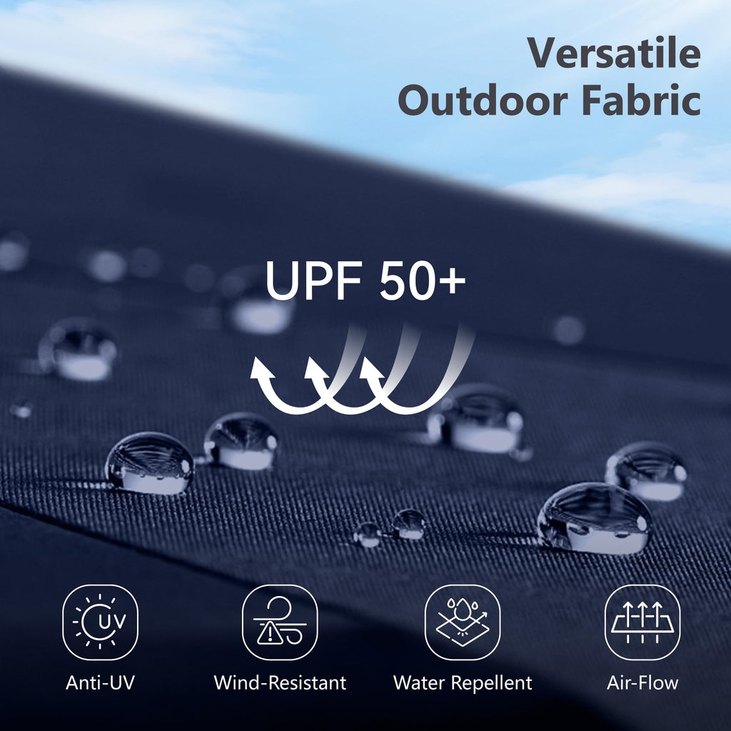 Navy Blue Double-Sided 15ft Patio Umbrella X53360