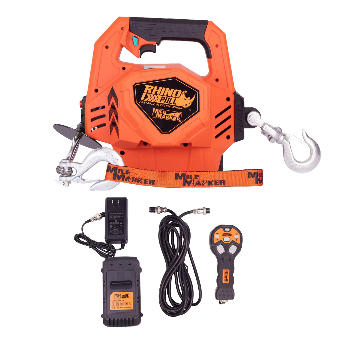 Portable Electric Winch with Synthetic Rope N964338