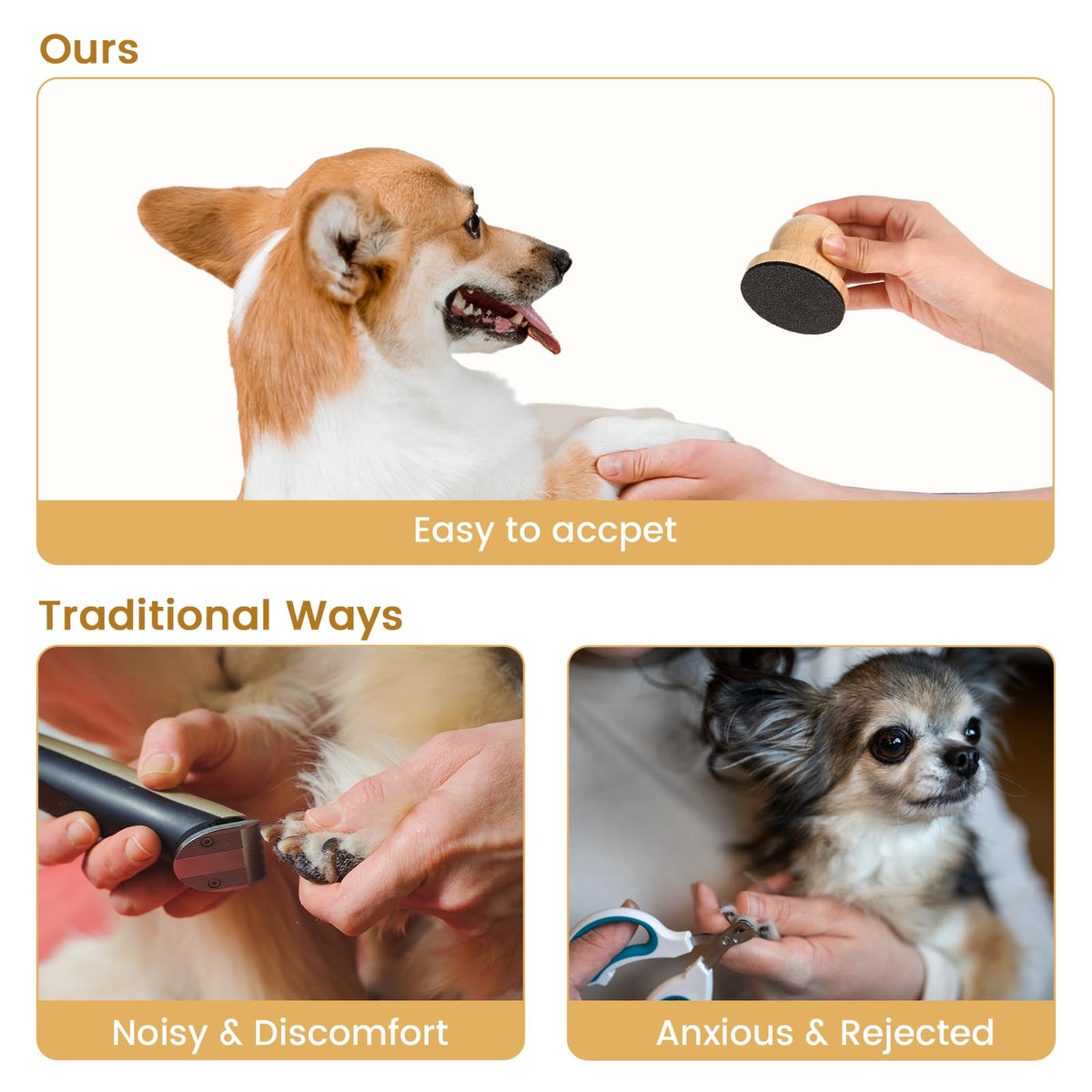 Dog Nail File with 3 Pcs Replaceable Sandpaper O8807