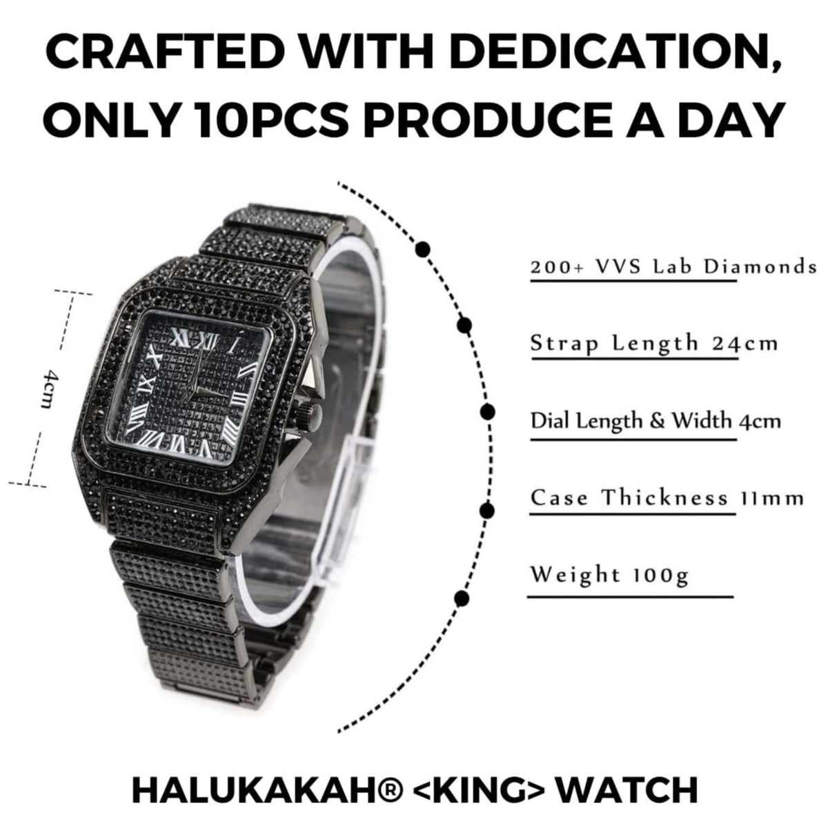 Men's Watch with Cuban Link Chain T4409
