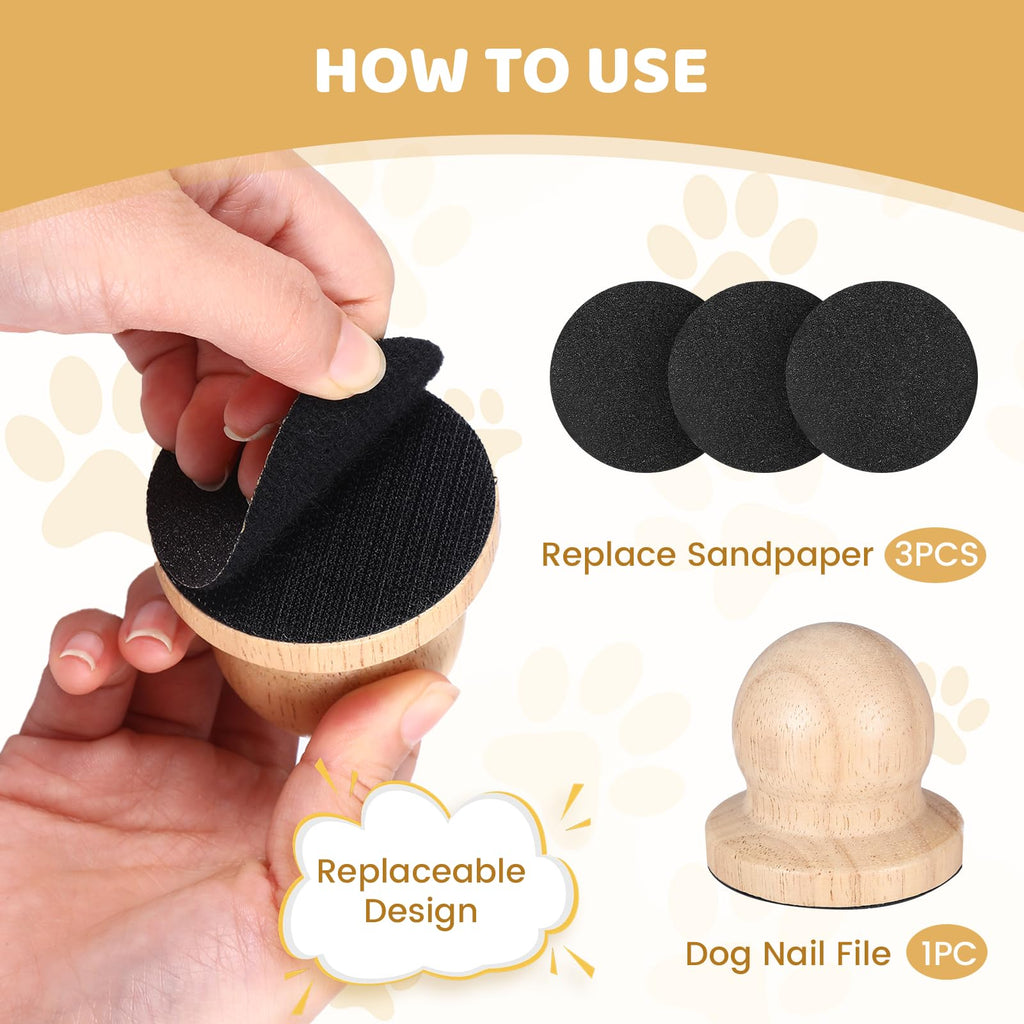 Dog Nail File with 3 Pcs Replaceable Sandpaper O8807