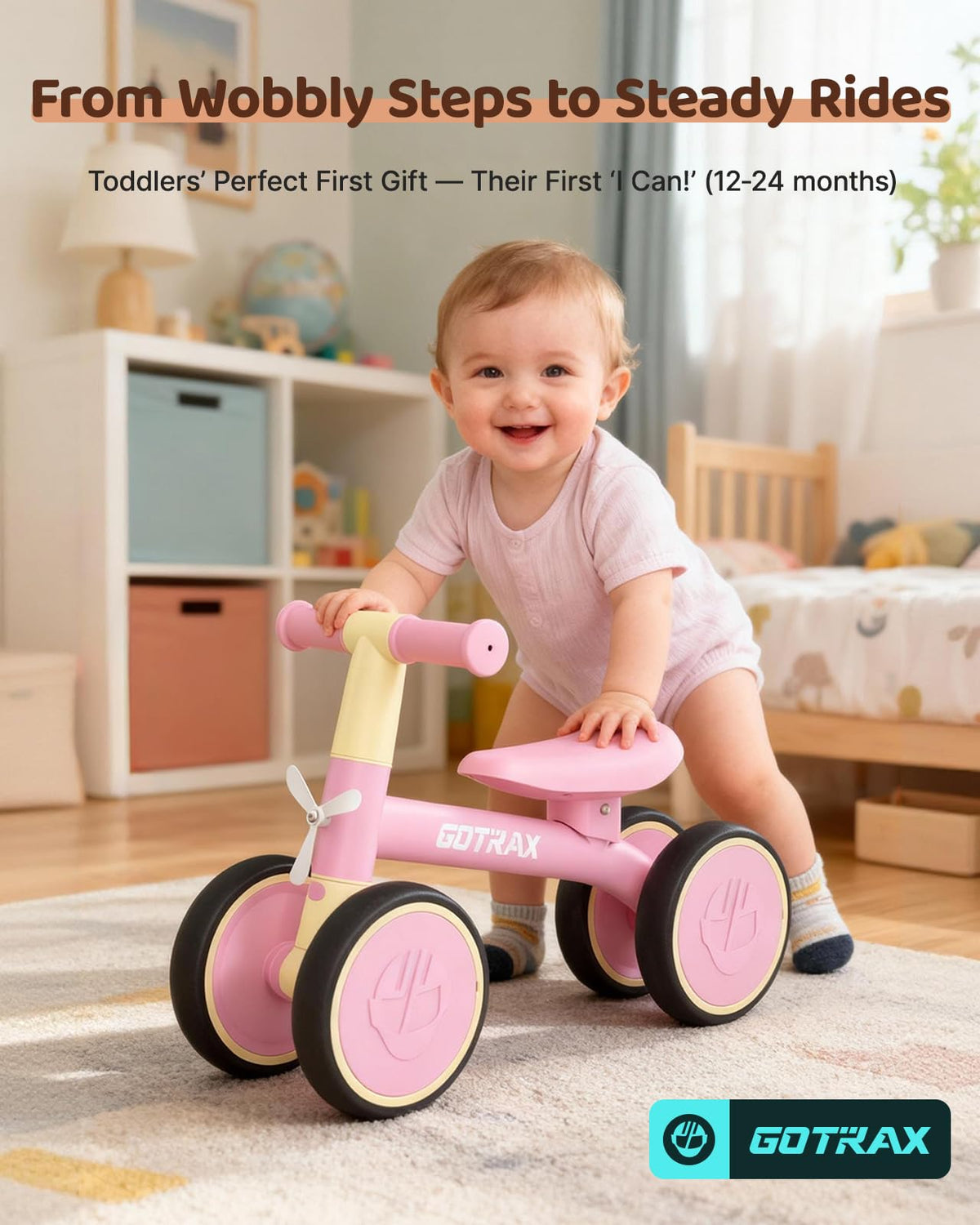 Baby Balance Bike 7" Silent Wheels Y65647