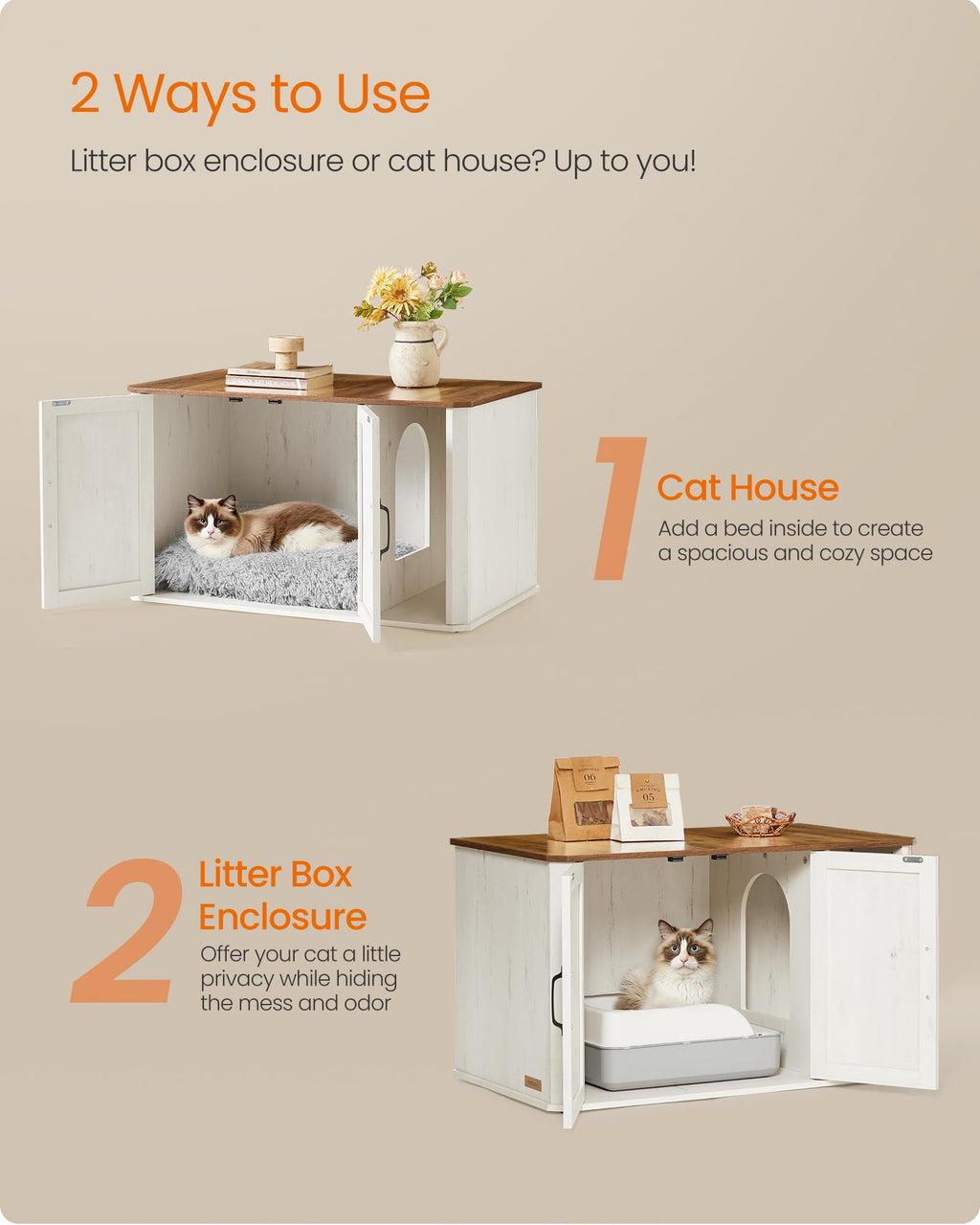 Modern Cat Litter Box Enclosure I50862