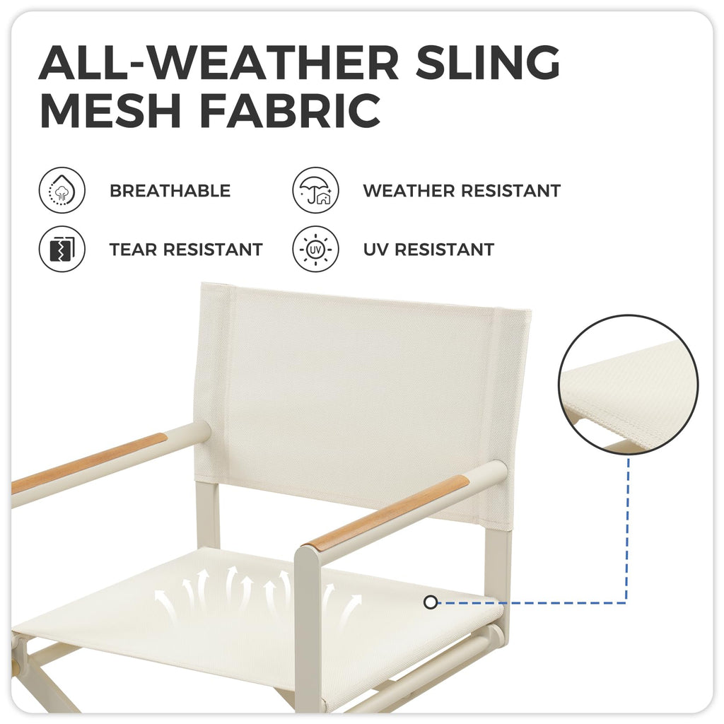 Extra-Wide Folding Directors Chairs Set of 2 H84414