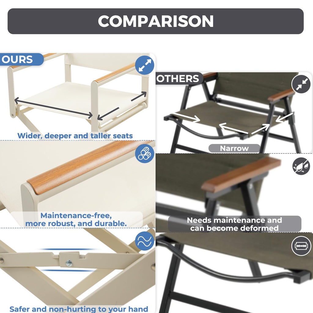 Extra-Wide Folding Directors Chairs Set of 2 H84414