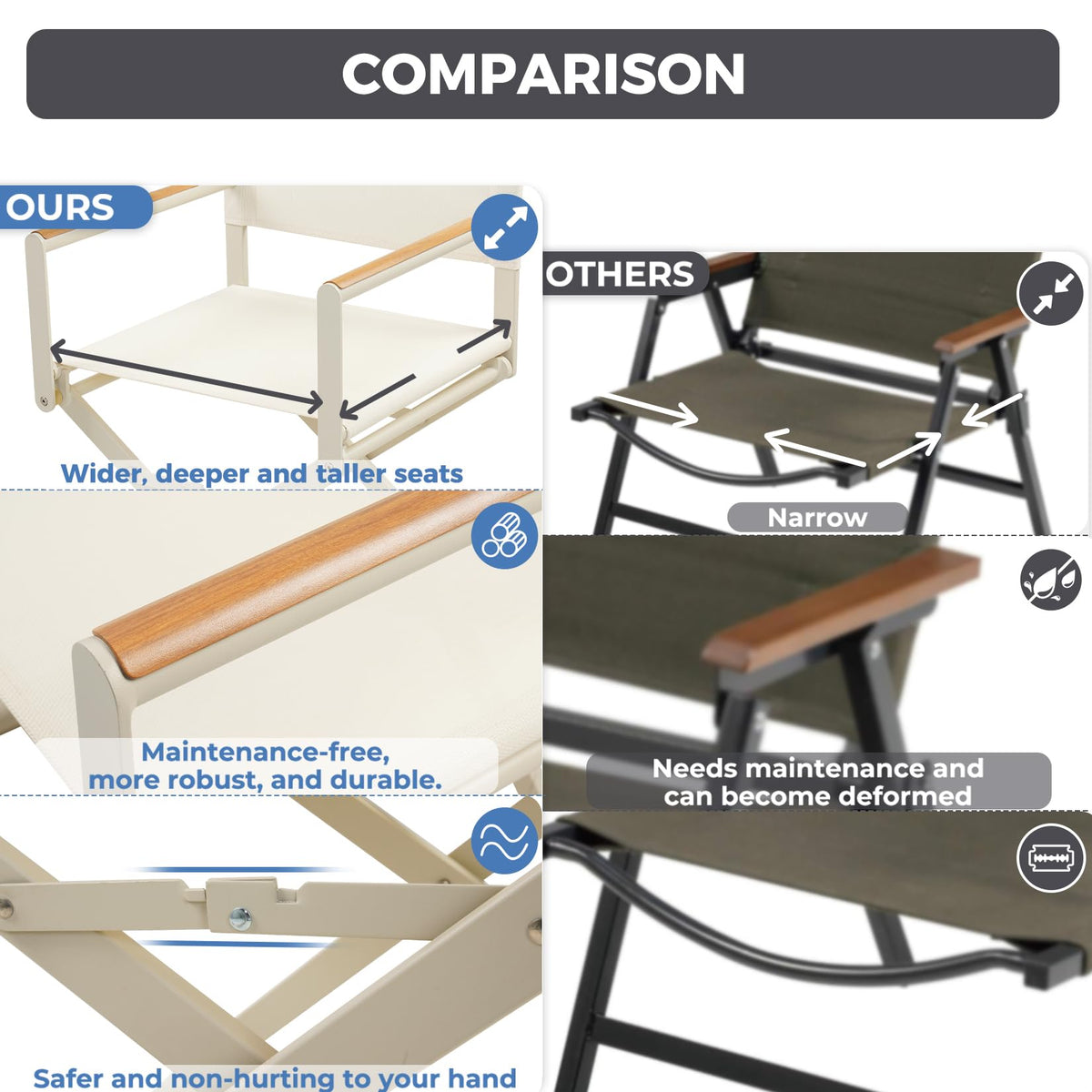 Extra-Wide Folding Directors Chairs Set of 2 H84414