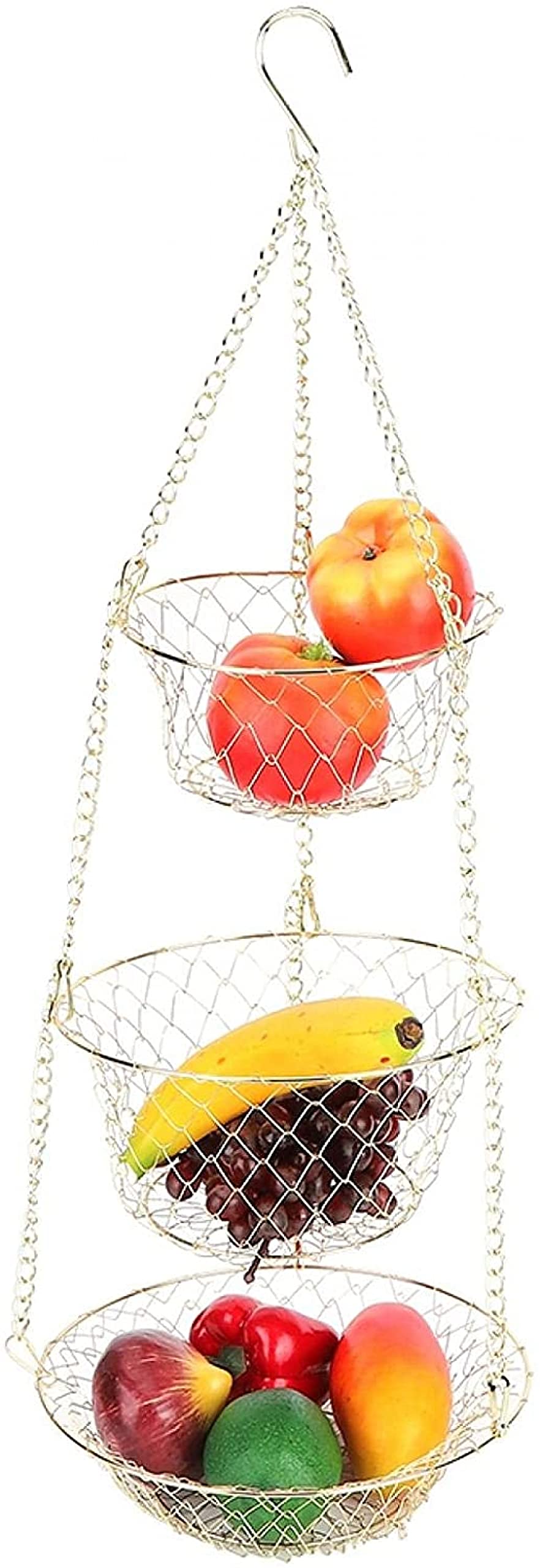 3-Tier Heavy Duty Wire Hanging Basket I514463