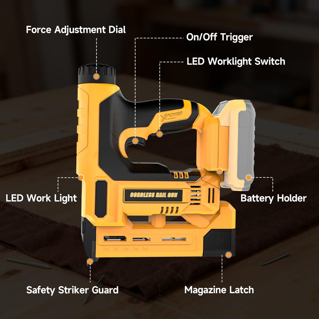 Cordless 2-in-1 18 Gauge Brad Nailer/Staple Gun N880