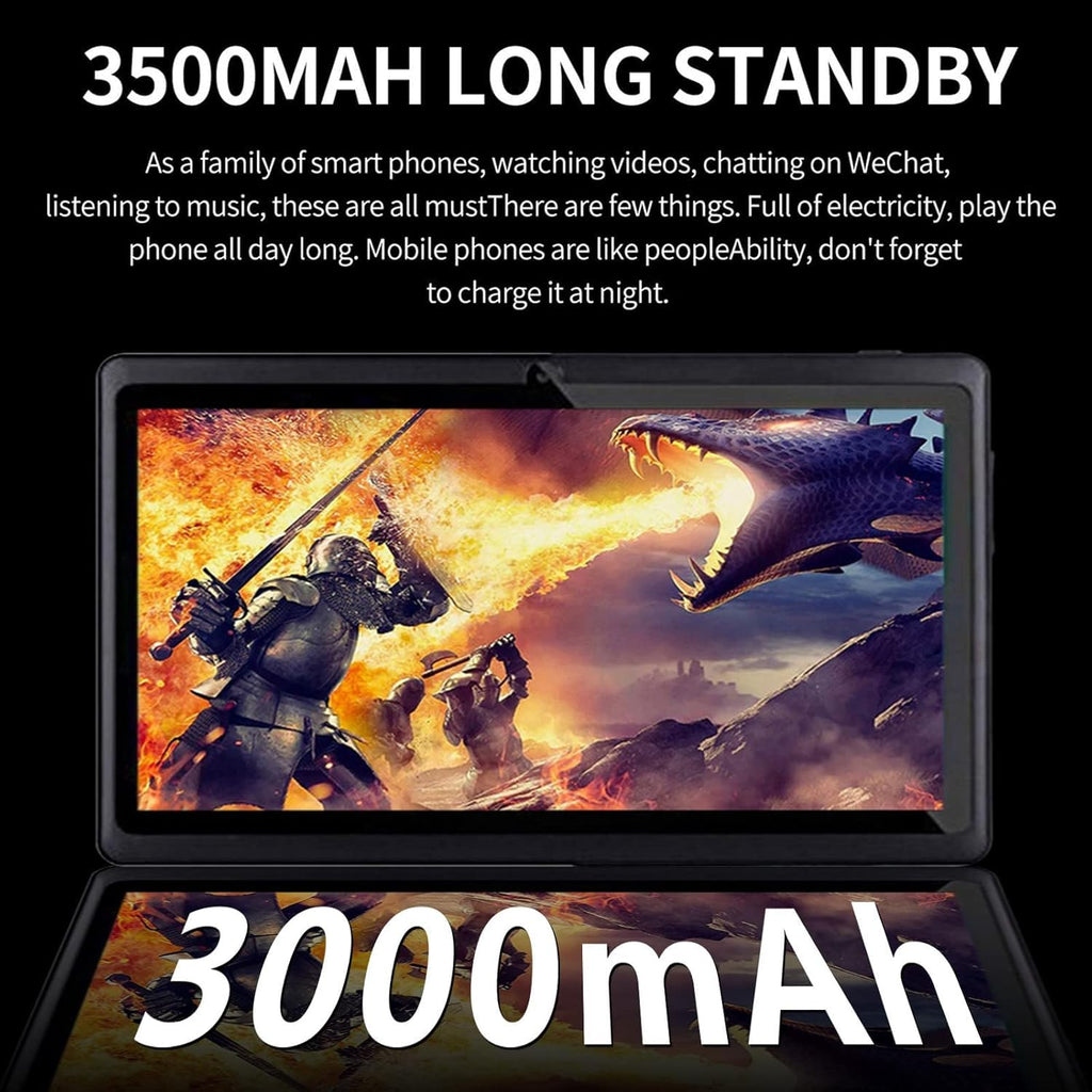 7-inch Android Tablet 1GB +8GB 3000 mAh Black Y189122