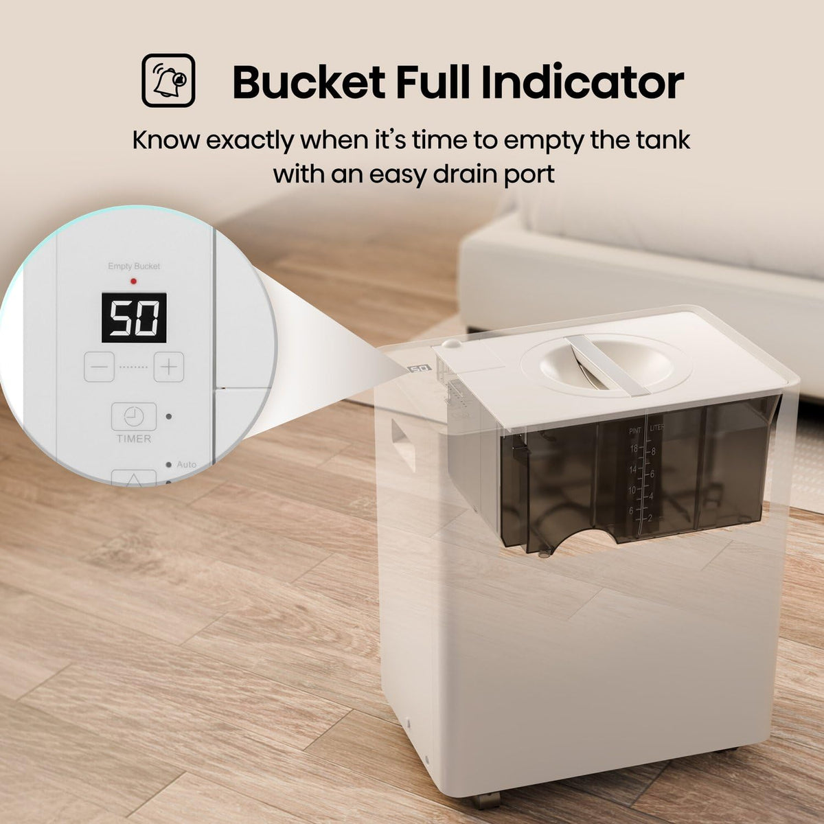 50-Pint Portable Dehumidifier with Built-In Pump C4378
