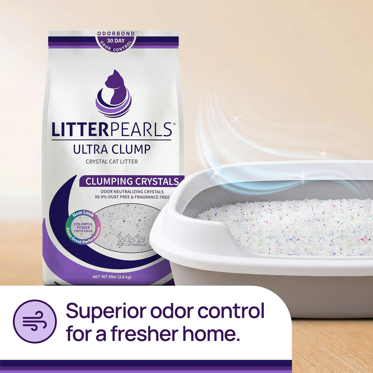 Unscented Crystal Clumping Cat Litter 8lb Z32032