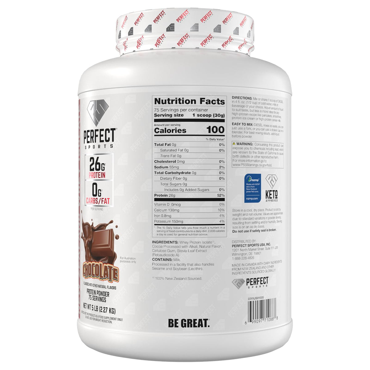 Milk Chocolate Whey Protein Isolate 5 lb X9567