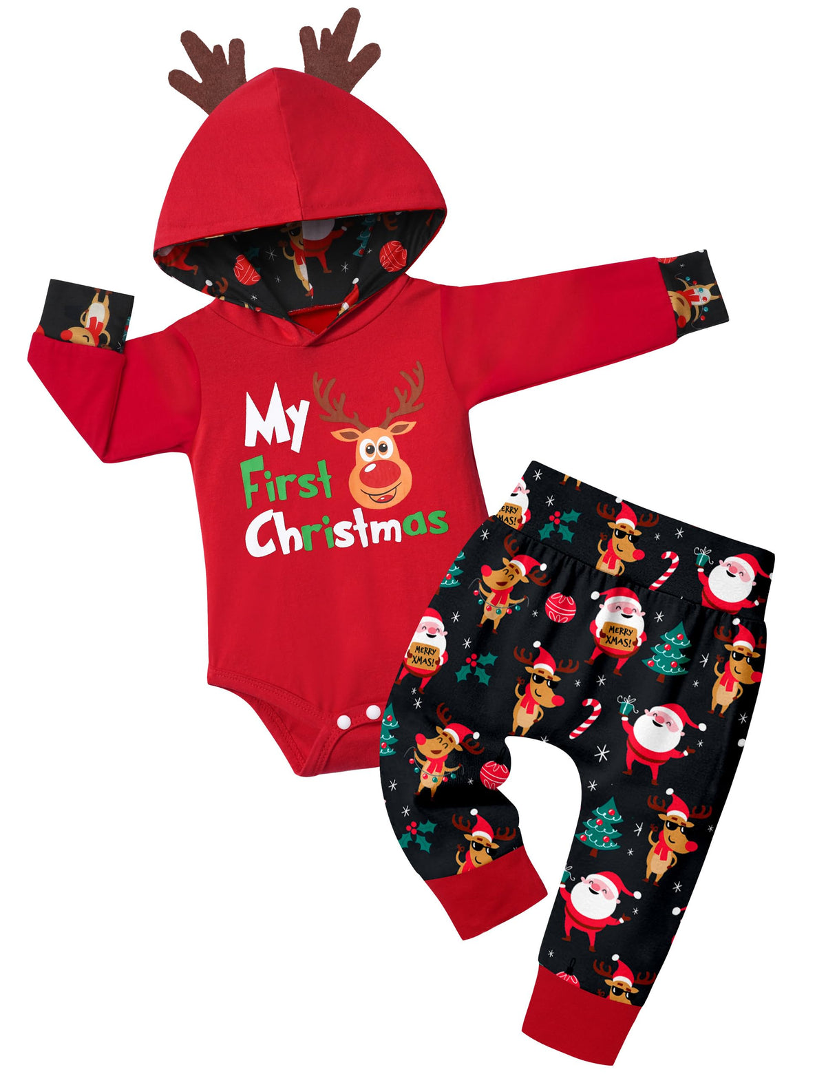 Newborn Baby Boy 2PCS Hoodies and Long Pants Outfits Set R430
