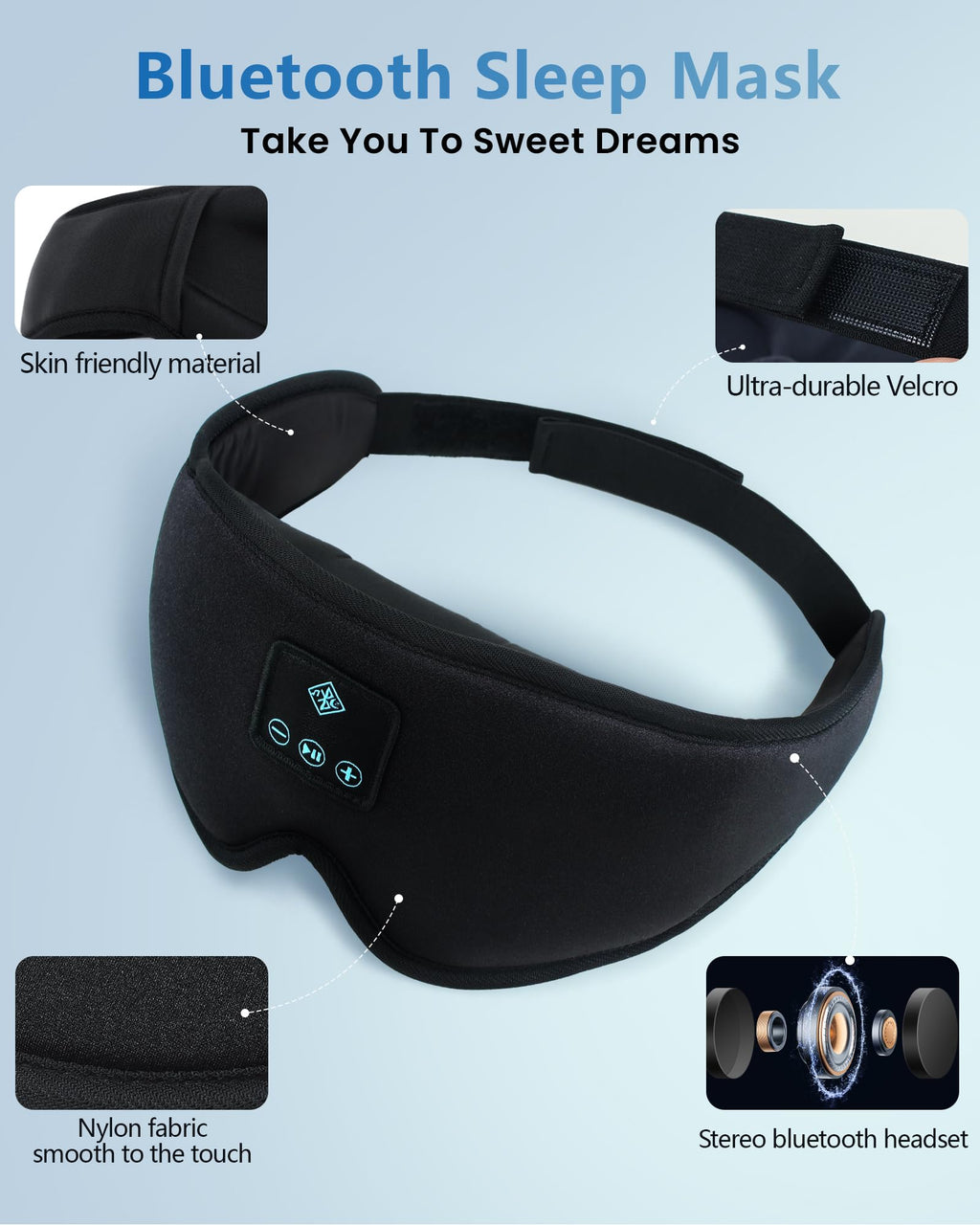 Bluetooth Sleep Mask Headphones M26818