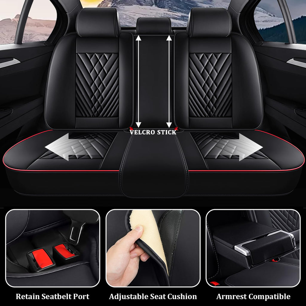 Waterproof Nappa Leather Full Set Car Seat Covers X7842