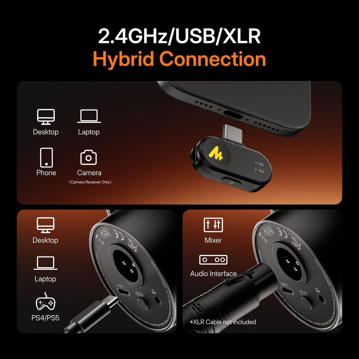 Hybrid Wireless Podcast Microphone W1340