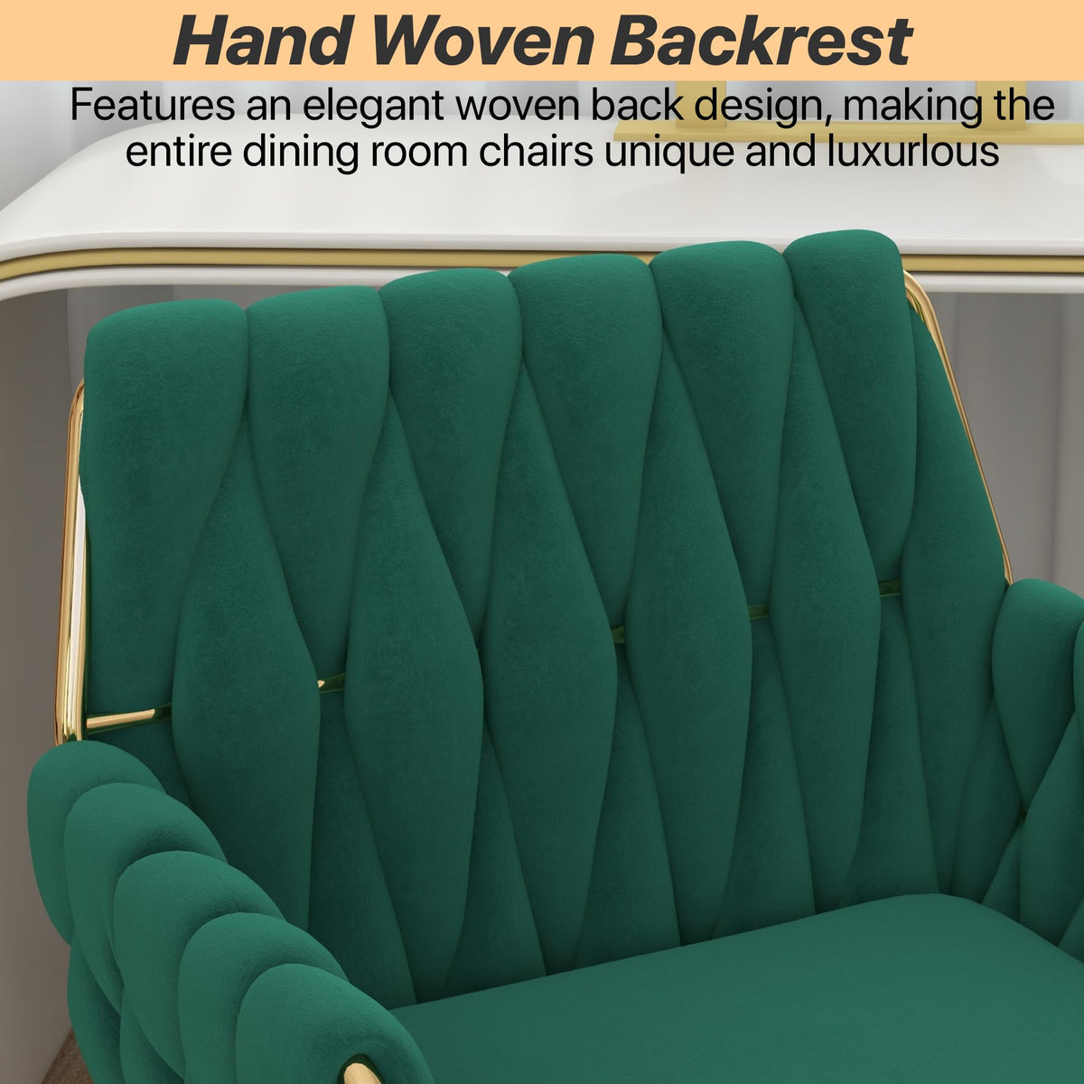 Green Velvet Height Adjustable Swivel Office Chair A76279