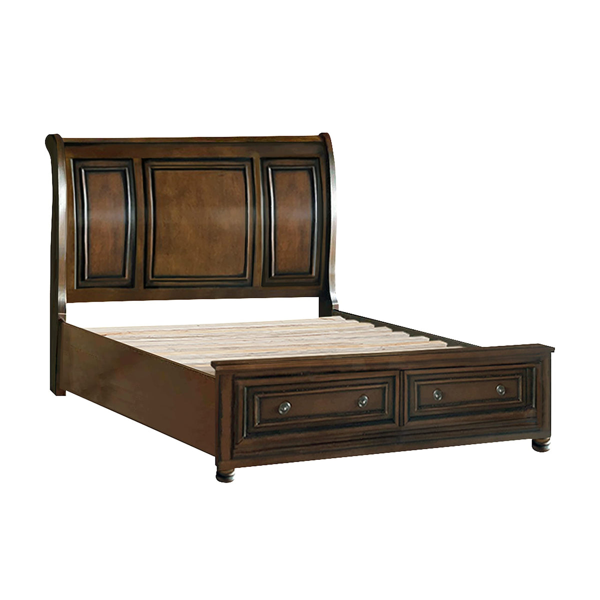 California King Platform Bed Frame with Storage Drawers V24385