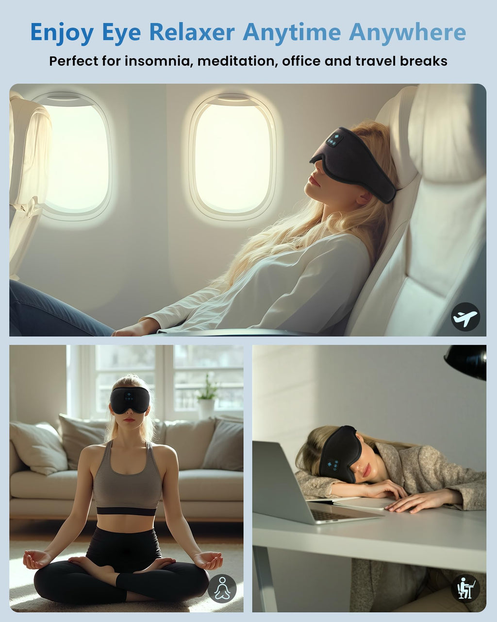 Bluetooth Sleep Mask Headphones M26818