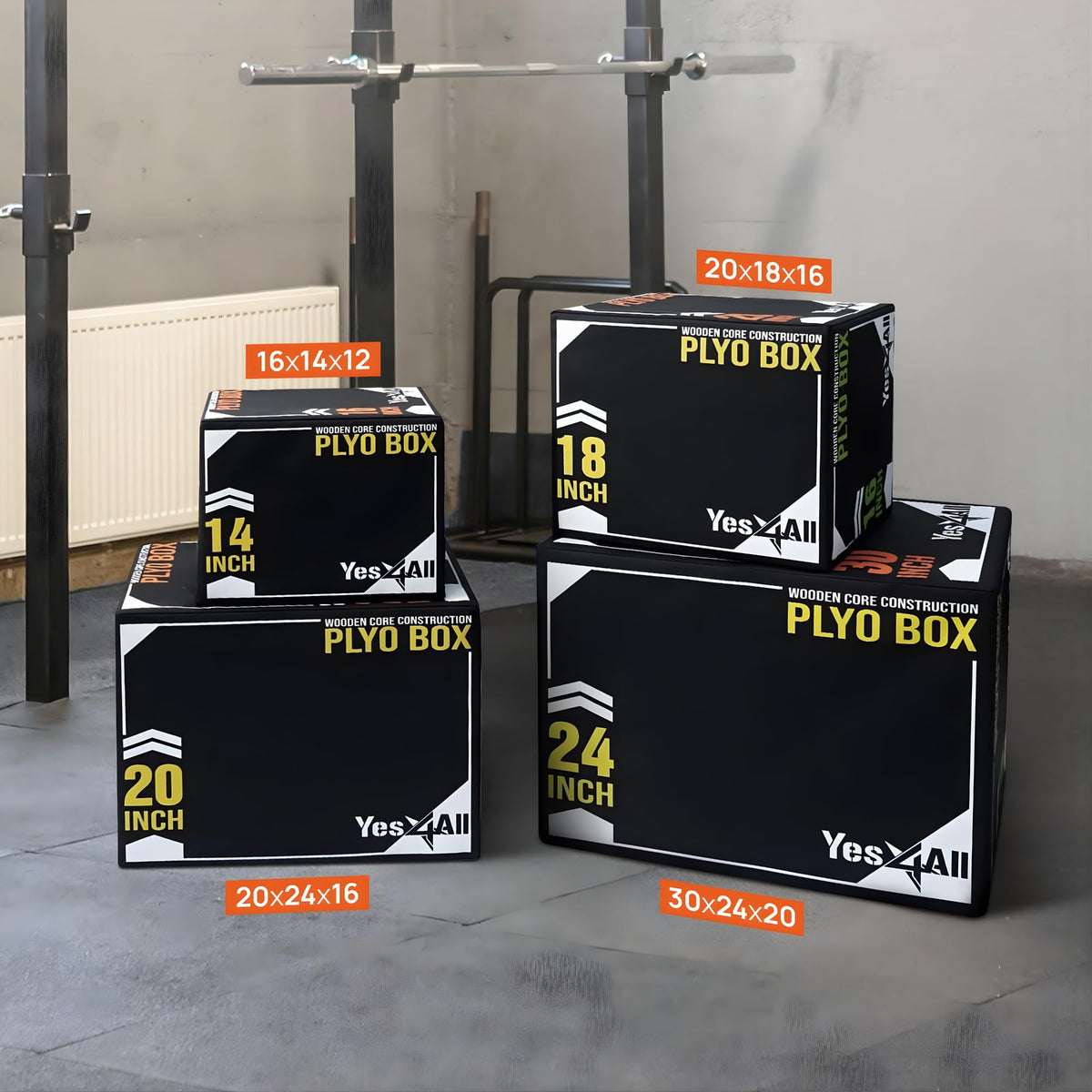 3-in-1 Soft-Padded Plyo Box with Wooden Core K37698