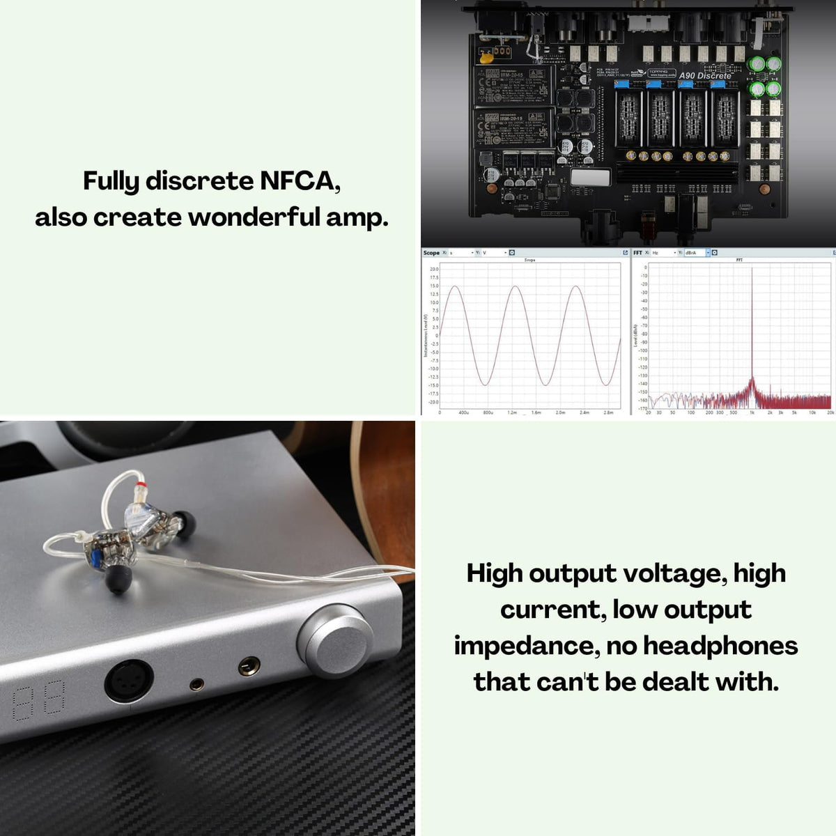 Balanced Headphone Amplifier Desktop Headphone Amp Preamp with Remote Control Black K72079