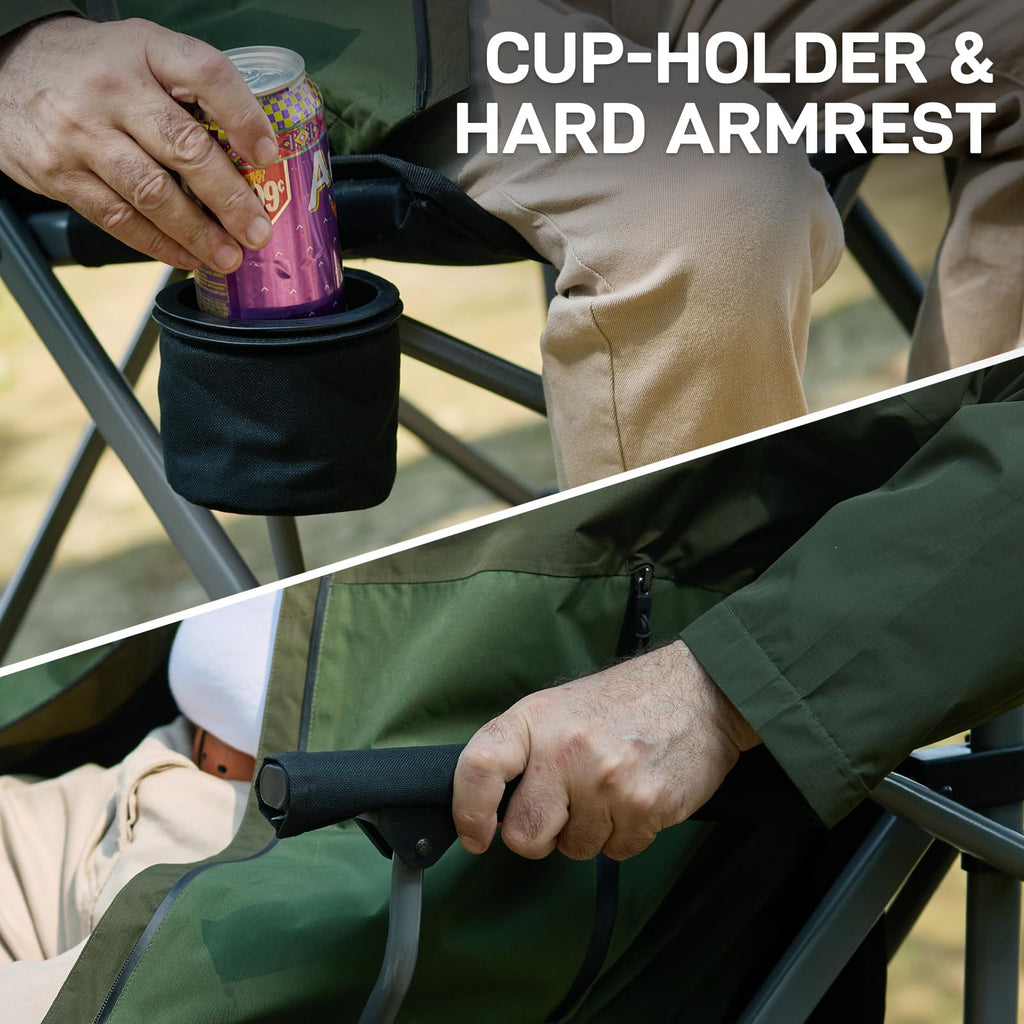 Foldable Camping Chair with Carry Bag Black Q833
