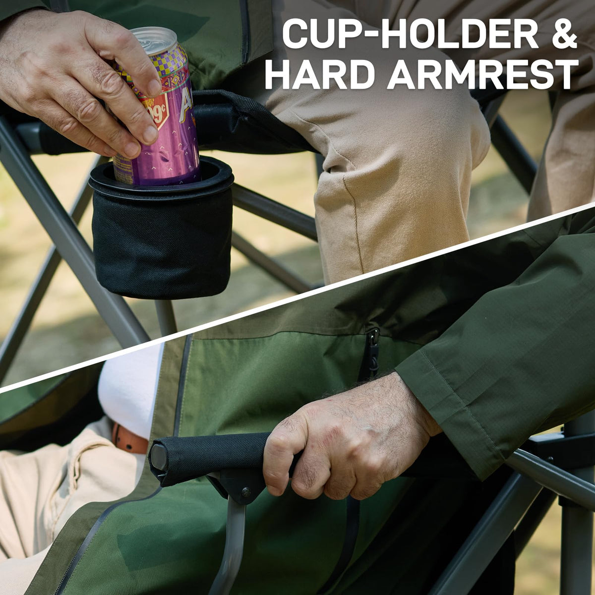 Foldable Camping Chair with Carry Bag Black Q833