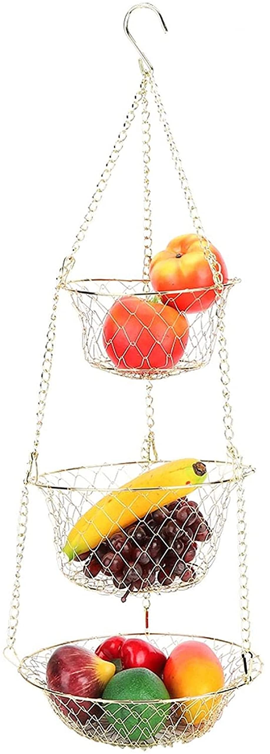3-Tier Heavy Duty Wire Hanging Basket I514463