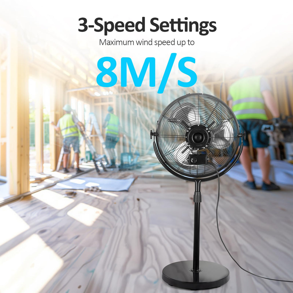 20 Inch Heavy Duty High Velocity Metal Stand Pedestal Fan N34579