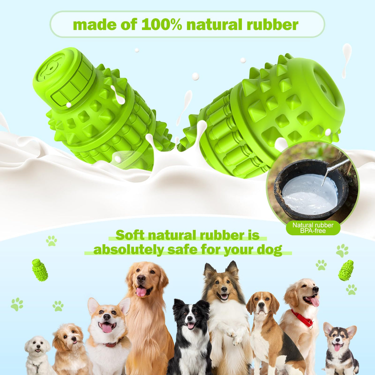 Natural Rubber Squeaky Dog Chew Toy L3700