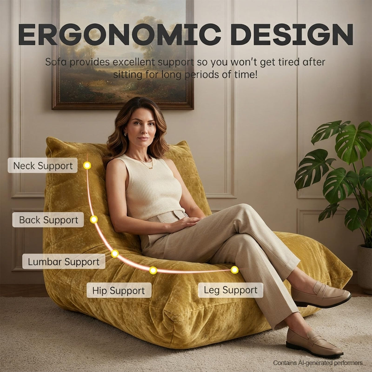 Large Bean Bag Chairs with Filler C412