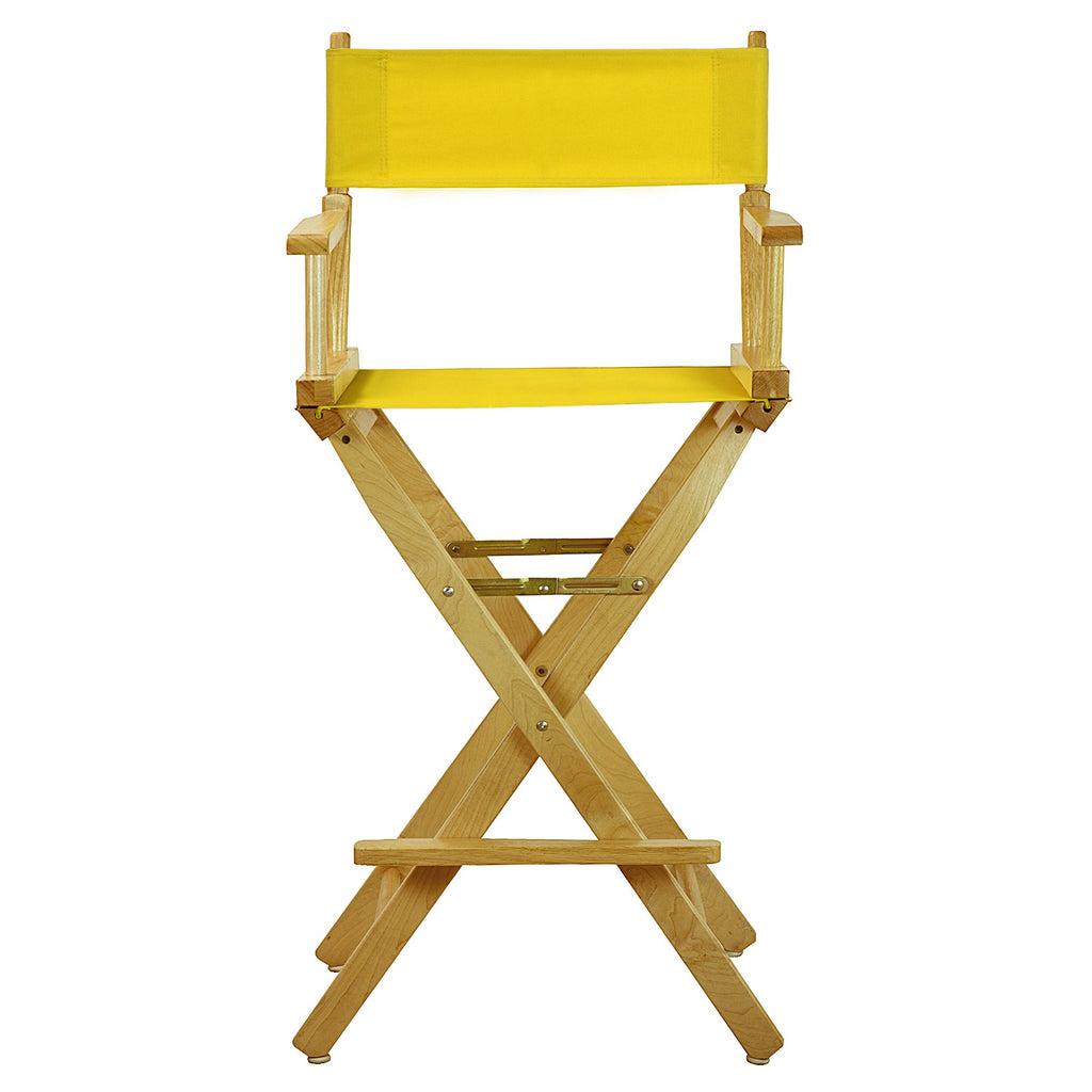 Bar Height Natural Frame Gold Canvas Director Chair G686760