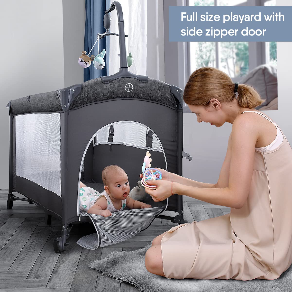 Baby Bassinet Bedside Crib V2869