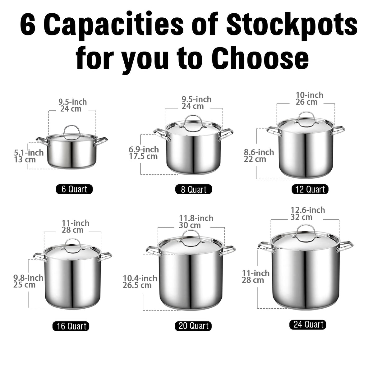 8 Quart Stainless Steel Stock Pot W8500