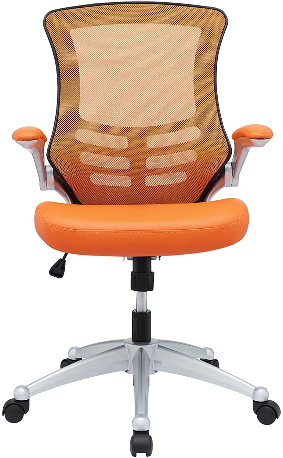 Orange Mesh Back Vinyl Seat Office Chair U328750