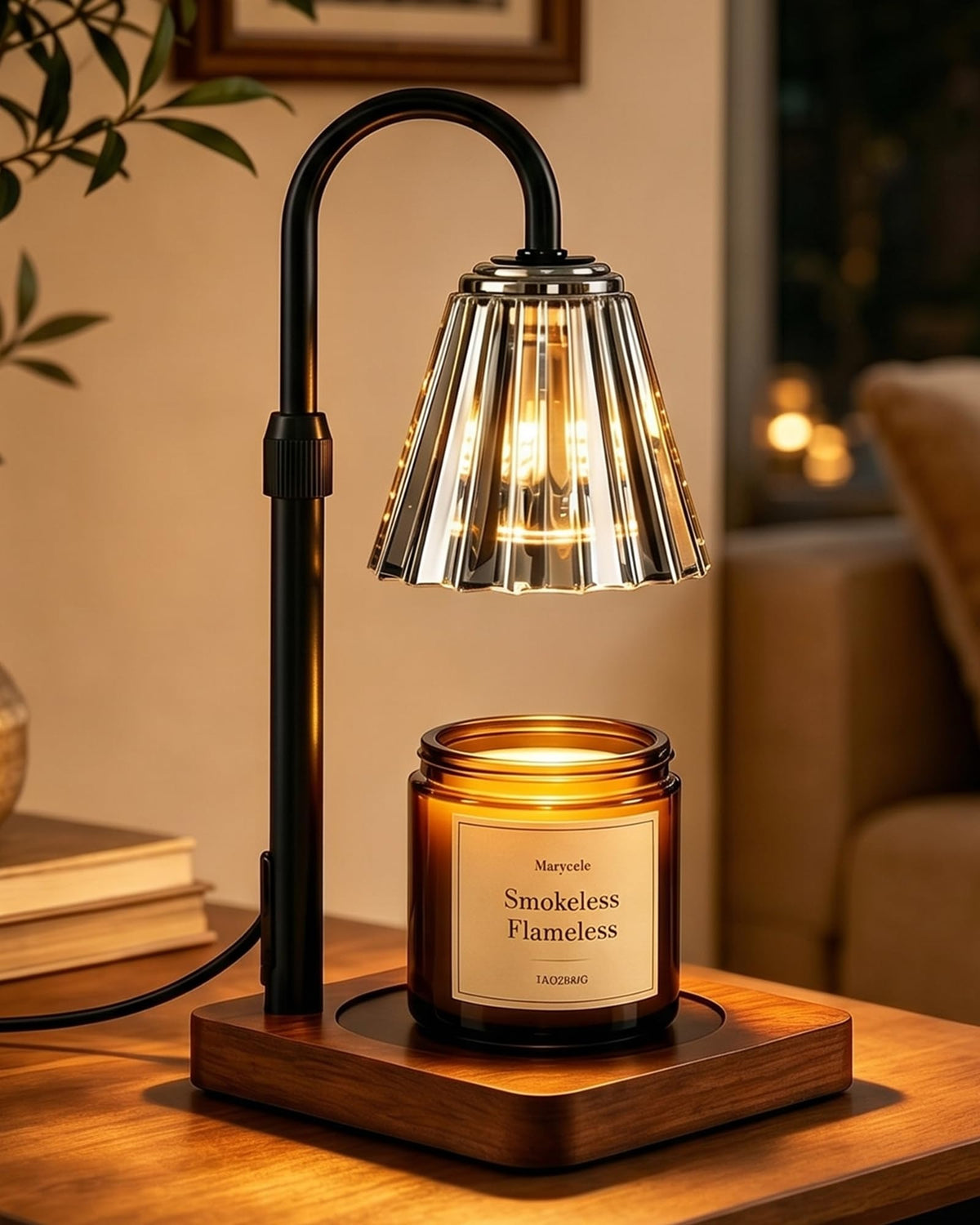 Vintage Candle Warmer Lamp with Timer Dimmer J49771
