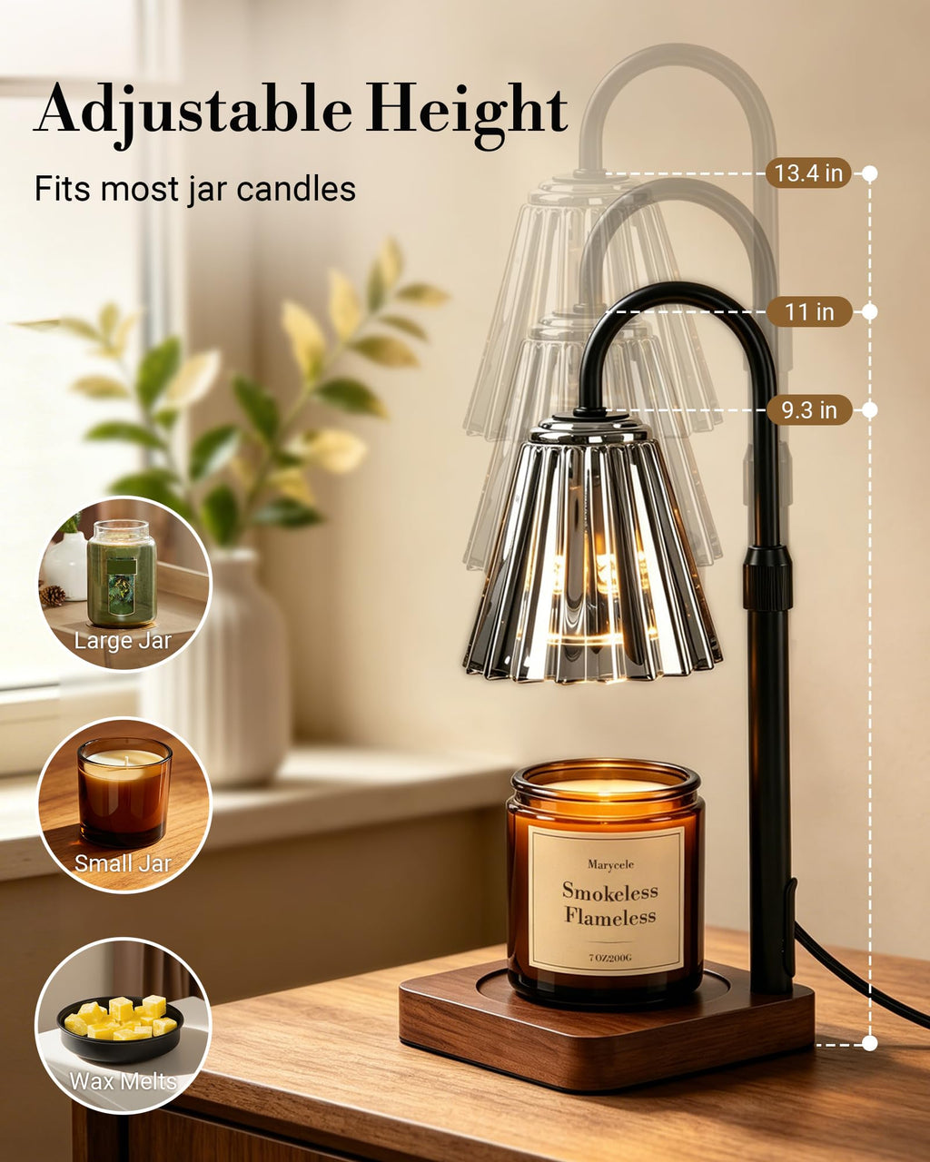 Vintage Candle Warmer Lamp with Timer Dimmer J49771