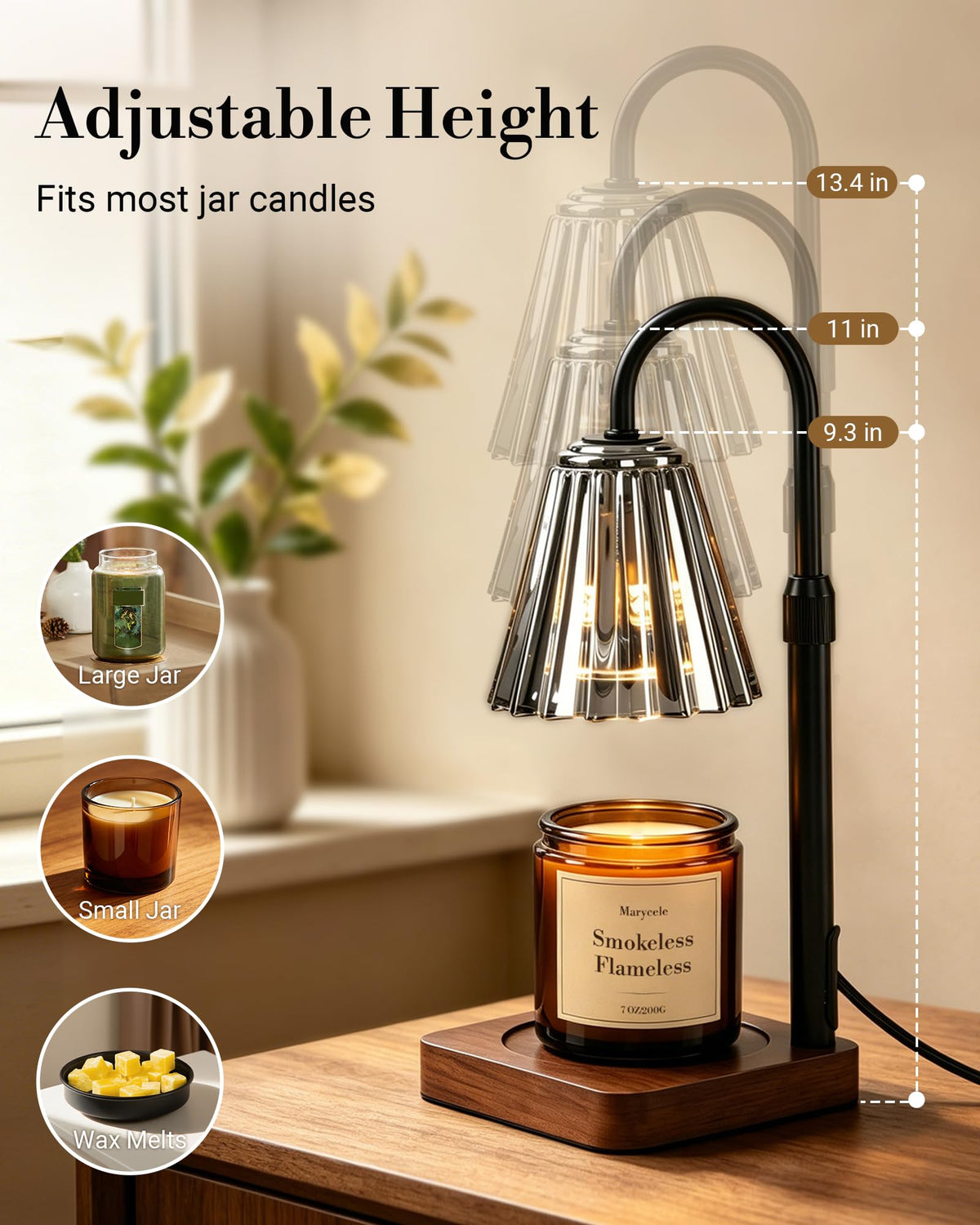 Vintage Candle Warmer Lamp with Timer Dimmer J49771