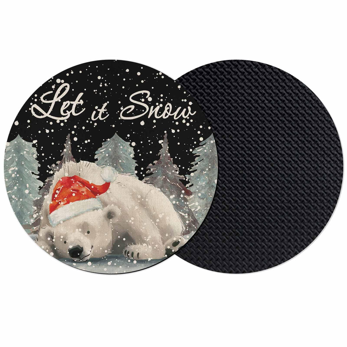 Black Silicone Coasters Set of 2 L215