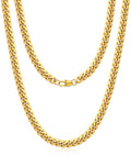 Cuban Link Chain 4mm 6mm 10mm 18K Gold Plated 316L Stainless Steel Necklace X404931