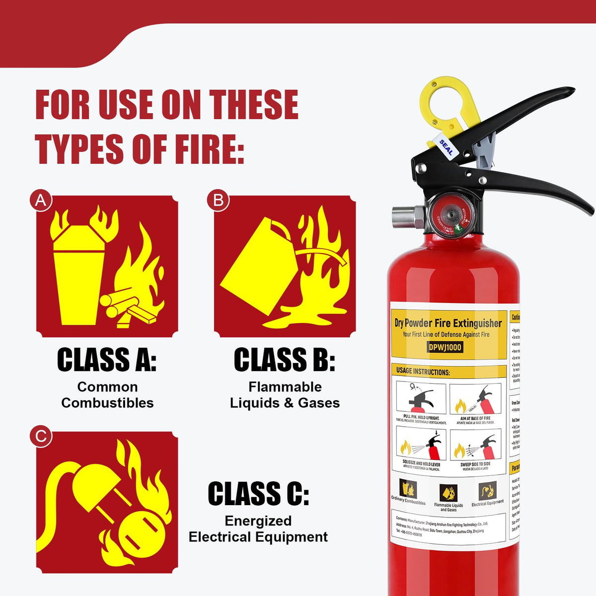 2.5 lb ABC Dry Chemical Fire Extinguishers R204