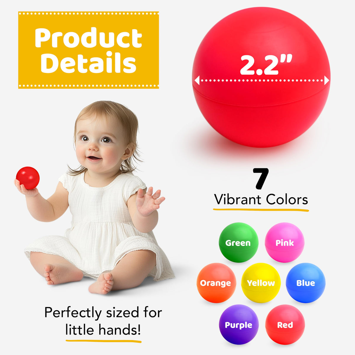 Ball Pit Balls with Reusable Storage Bag A358