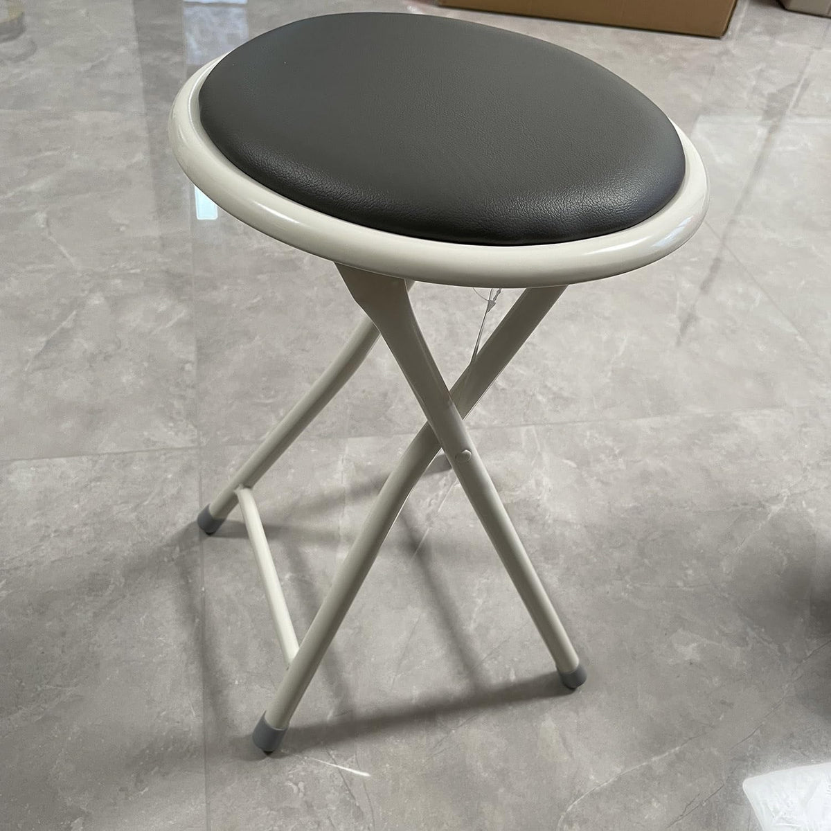 Black Folding Round Padded Bar Stool R91692