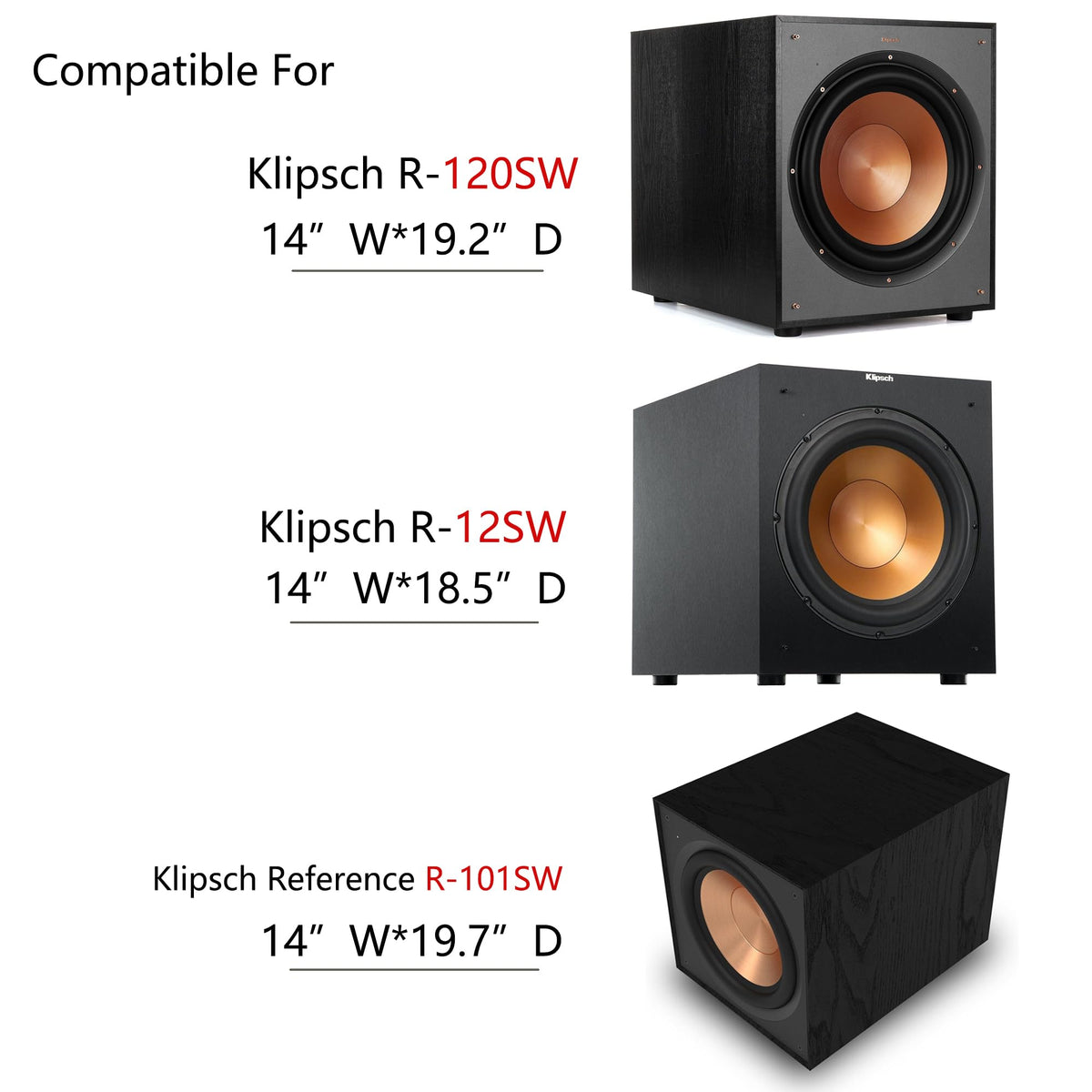 Subwoofer Stand 14" W×19.7" D J31942